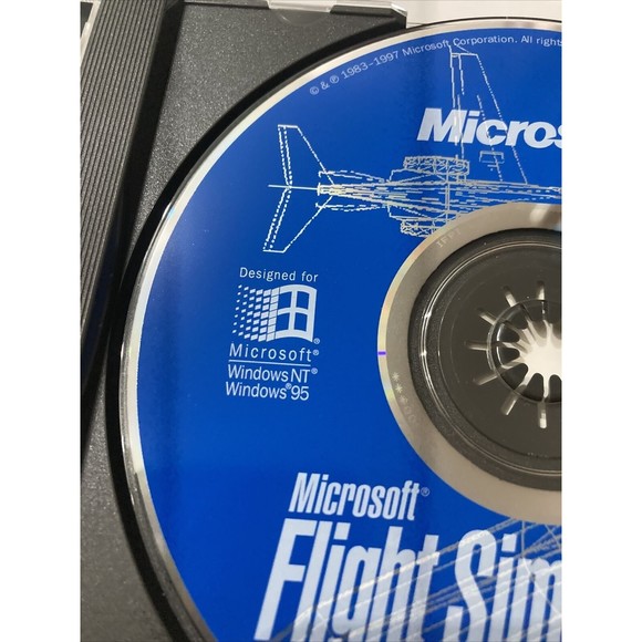Microsoft Flight Simulator 98 (PC, 1997) CD & Case NEAR MINT NM Actual Photos - Picture 9 of 12
